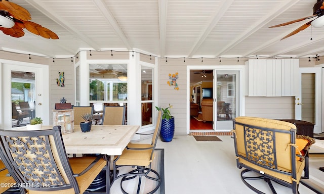 4637 Saddlehorn Trl, Middleburg, FL 32068 - view of patio with ceiling fan and outdoor dining space