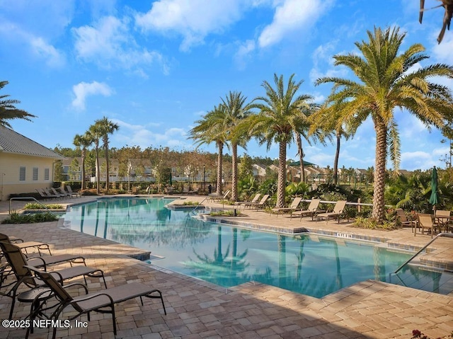 pool featuring a patio