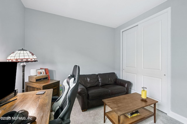 135 Neighbor Ct, Saint Augustine, FL 32092 - carpeted home office with baseboards