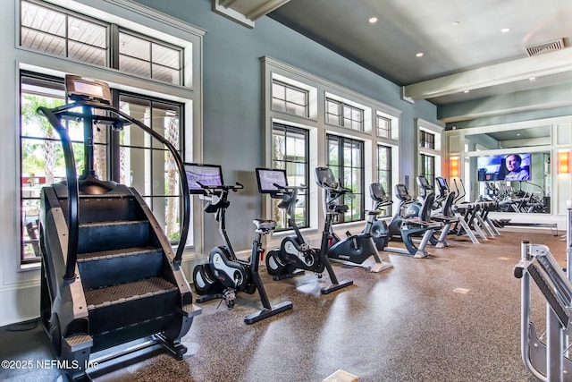 135 Neighbor Ct, Saint Augustine, FL 32092 - exercise room featuring recessed lighting and visible vents