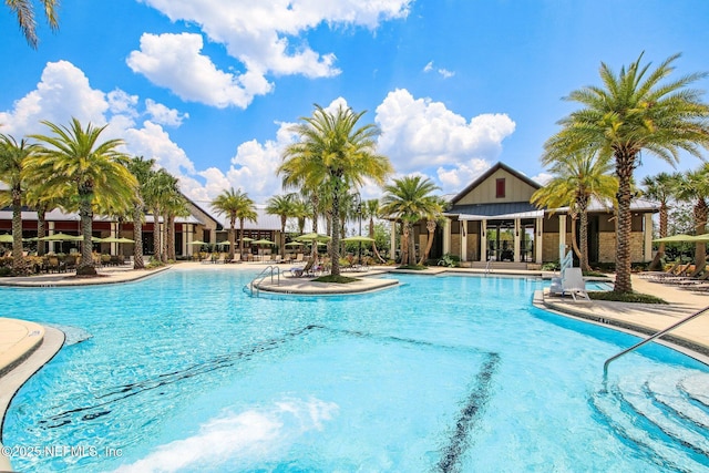 135 Neighbor Ct, Saint Augustine, FL 32092 - pool featuring a patio area