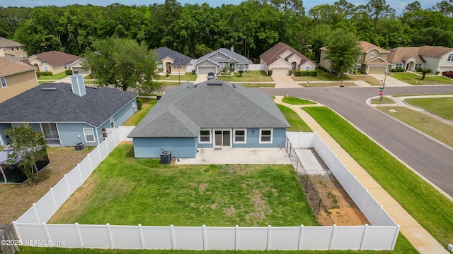 aerial view featuring a residential view
