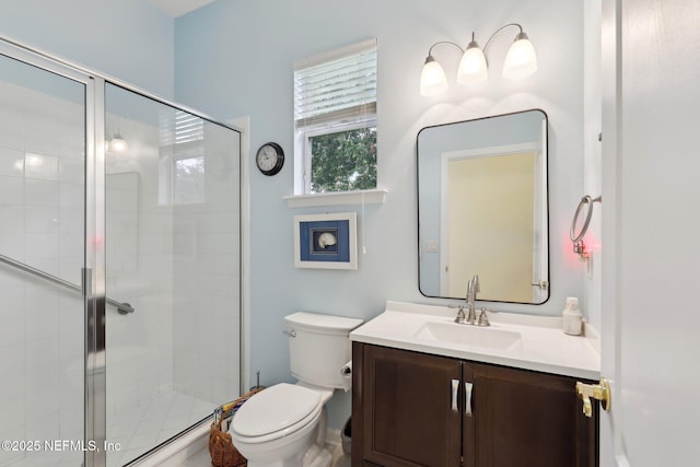 1695 Waters Edge Dr, Fleming Island, FL 32003 - full bath featuring vanity, a stall shower, and toilet