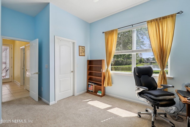 1695 Waters Edge Dr, Fleming Island, FL 32003 - office featuring baseboards and carpet