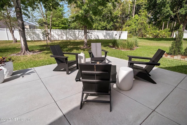 view of patio with fence