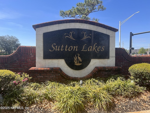 view of community sign