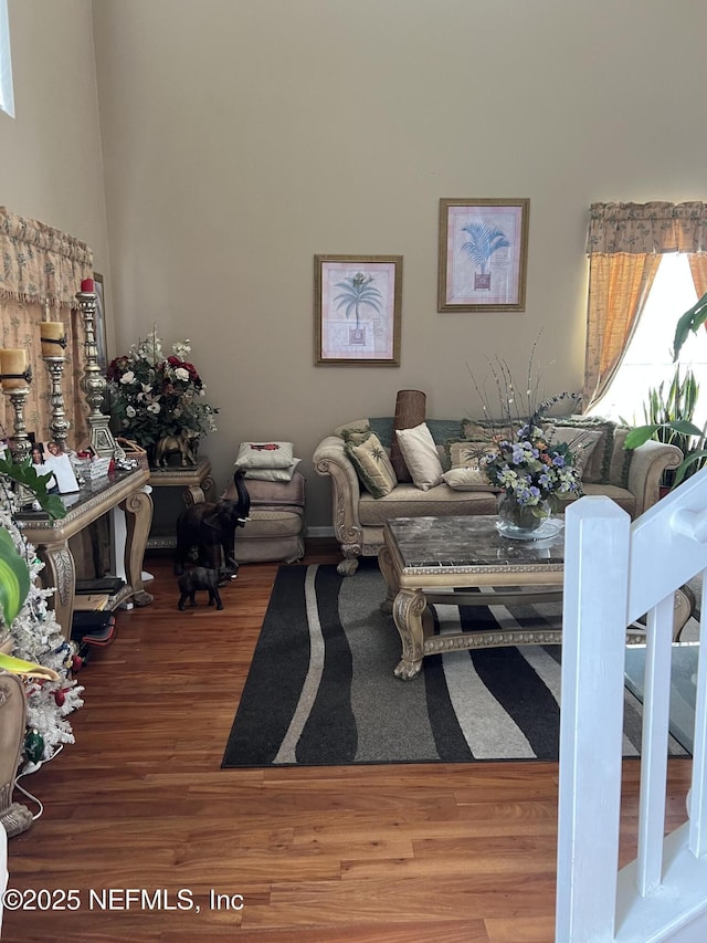 living room featuring wood finished floors