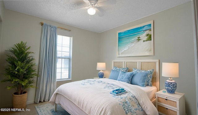 8878 Scott Woods Dr W, Jacksonville, FL 32208 - bedroom with a textured ceiling and a ceiling fan
