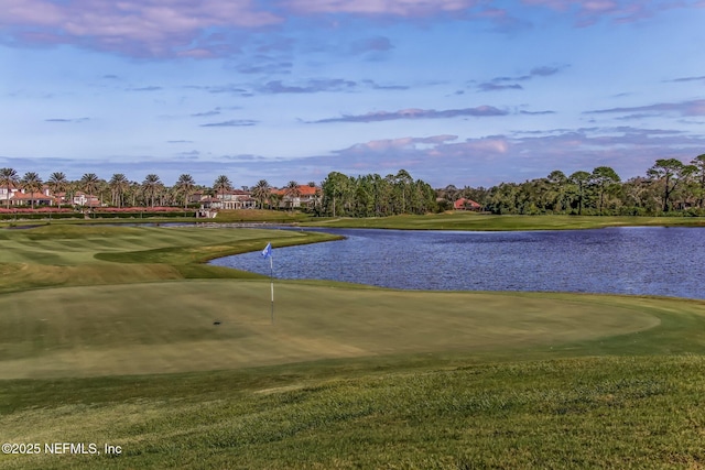 exterior space featuring view of golf course