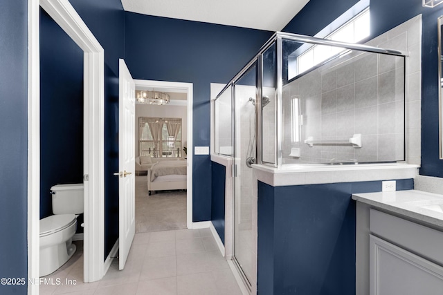 1071 Green Pine Cir, Orange Park, FL 32065 - full bath with connected bathroom, toilet, a shower stall, and vanity