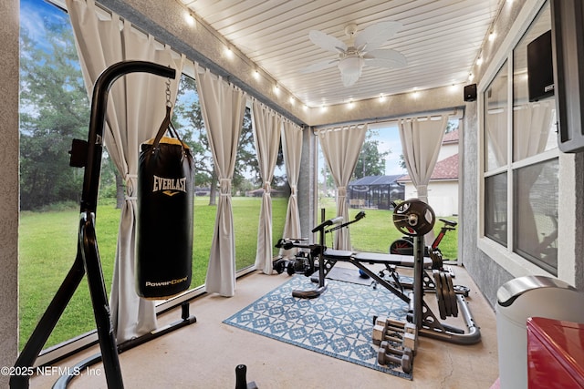 1071 Green Pine Cir, Orange Park, FL 32065 - sunroom / solarium with ceiling fan