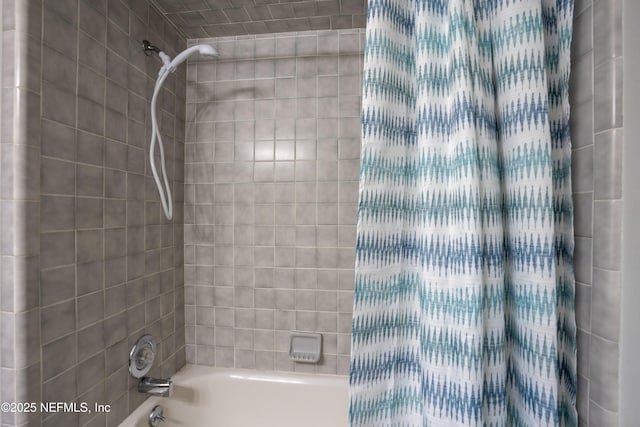 full bathroom featuring shower / bath combo