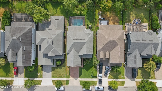 aerial view featuring a residential view