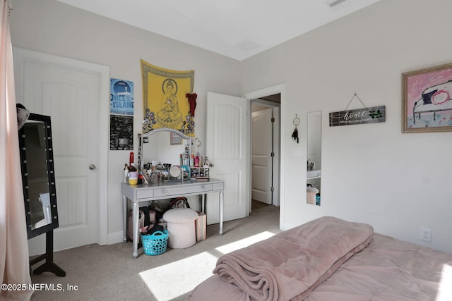 view of carpeted bedroom