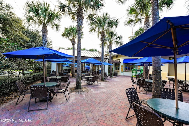 view of patio with outdoor dining area