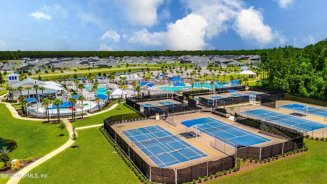 drone / aerial view featuring a residential view