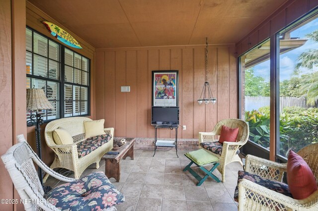 view of sunroom
