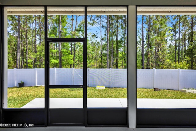 entryway featuring a wealth of natural light
