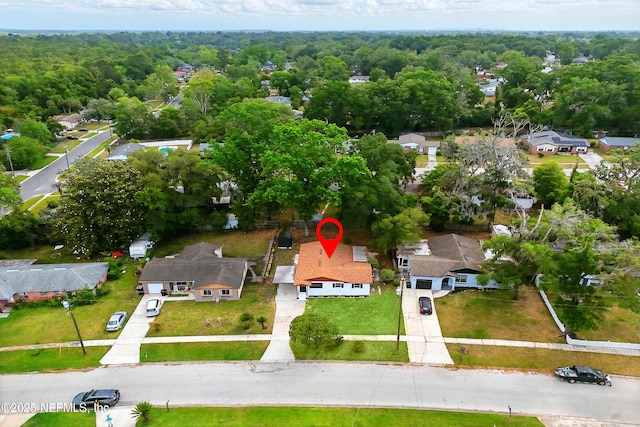 drone / aerial view featuring a residential view