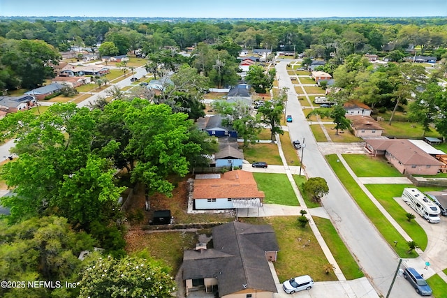 drone / aerial view with a residential view