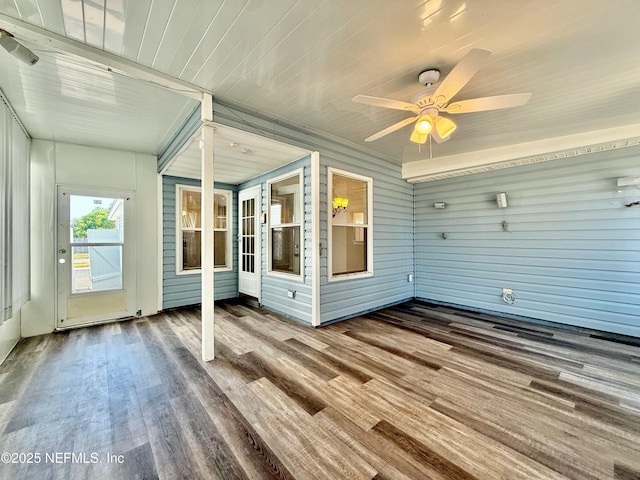 12359 Silent Brook Trl N, Jacksonville, FL 32225 - unfurnished sunroom with ceiling fan