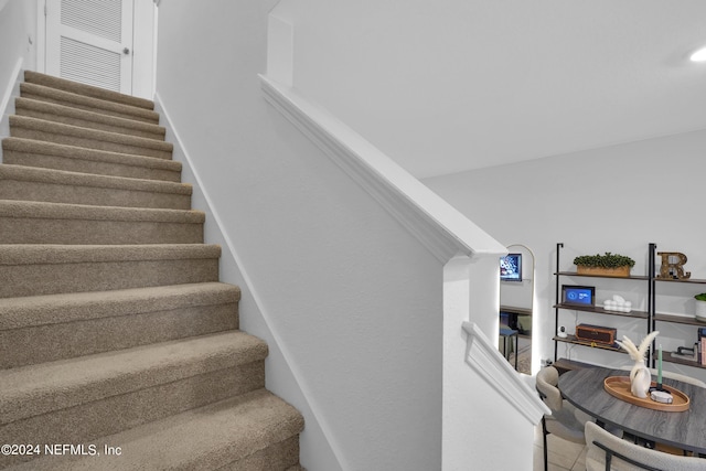 view of stairway