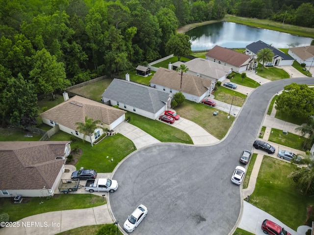 1558 Roseberry Ct, Fleming Island, FL 32003 - aerial view featuring a wooded view, a water view, and a residential view