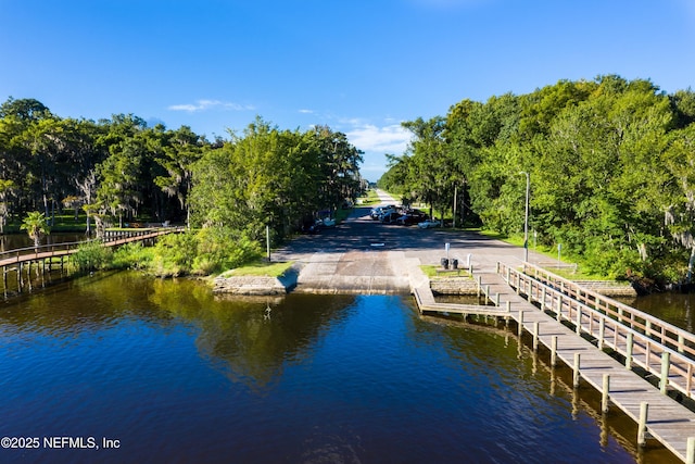 1576 Linkside Dr, Fleming Island, FL 32003 - dock with a boat ramp and a water view