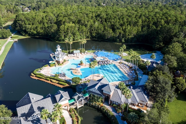 1576 Linkside Dr, Fleming Island, FL 32003 - drone / aerial view of a heavily wooded area and a nearby body of water