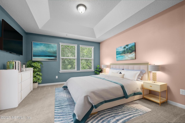 133 San Briso Way, Saint Augustine, FL 32092 - bedroom with carpet floors, a tray ceiling, and a textured ceiling