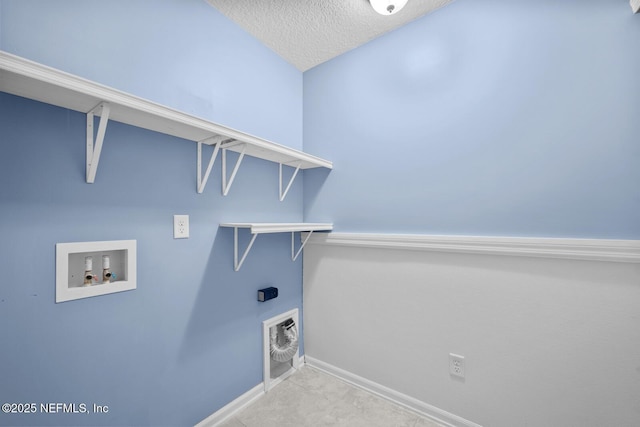 133 San Briso Way, Saint Augustine, FL 32092 - washroom featuring washer hookup, electric dryer hookup, and a textured ceiling