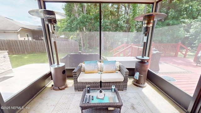 15717 Basil Creek Ct, Jacksonville, FL 32218 - sunroom / solarium featuring an outdoor hangout area