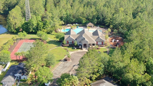 15717 Basil Creek Ct, Jacksonville, FL 32218 - aerial view of property's location with a forest