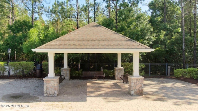 15717 Basil Creek Ct, Jacksonville, FL 32218 - view of community featuring a gazebo and a patio