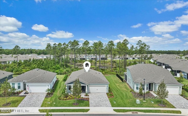 bird's eye view featuring a residential view