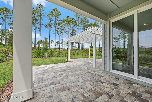 view of patio / terrace with a pergola