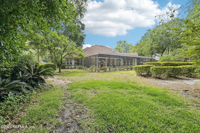 view of grassy yard