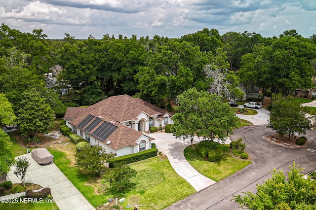 view from above of property