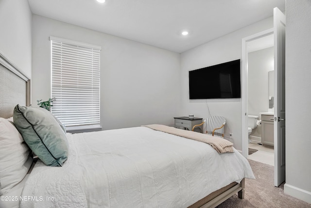 290 Marquesa Cir, Saint Johns, FL 32259 - bedroom with recessed lighting, light carpet, and ensuite bathroom