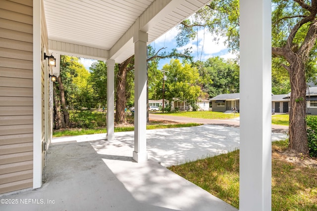 view of patio / terrace with a porch