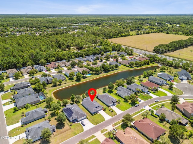 417 Palazzo Cir, Saint Augustine, FL 32092 - aerial view of residential area featuring a nearby body of water and a forest