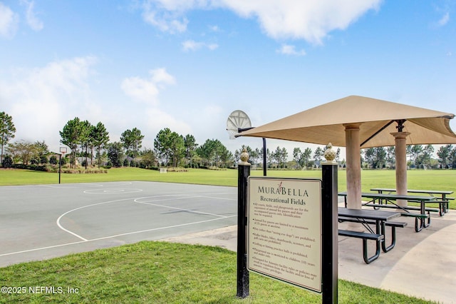 417 Palazzo Cir, Saint Augustine, FL 32092 - view of basketball court featuring a lawn and community basketball court