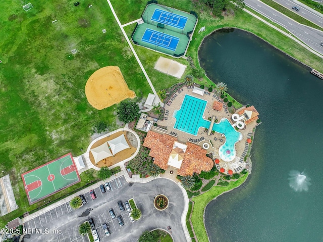 417 Palazzo Cir, Saint Augustine, FL 32092 - drone / aerial view of a pool area and a large body of water