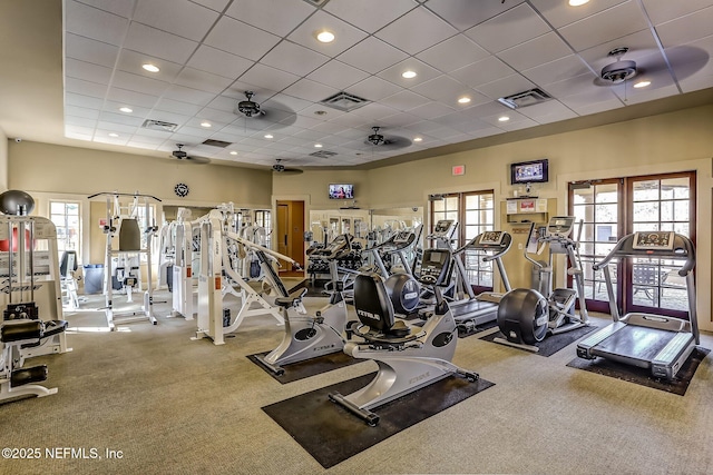 417 Palazzo Cir, Saint Augustine, FL 32092 - gym featuring plenty of natural light and a drop ceiling