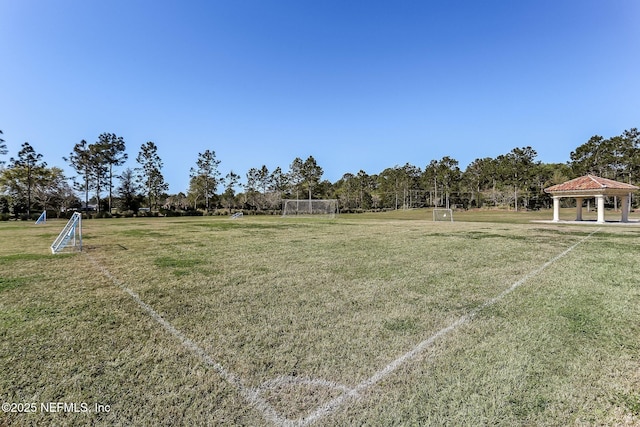 417 Palazzo Cir, Saint Augustine, FL 32092 - view of yard with an area for soccer and a gazebo