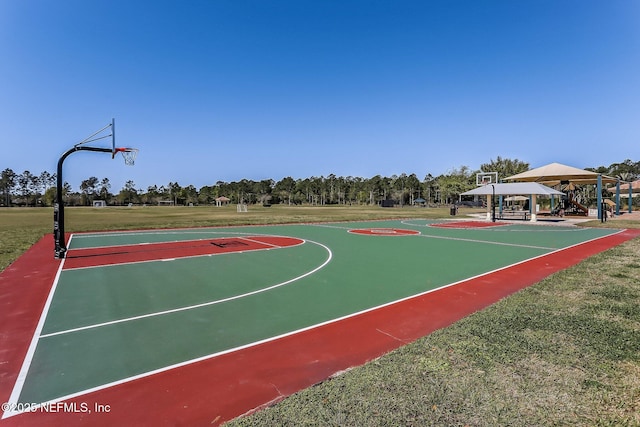 417 Palazzo Cir, Saint Augustine, FL 32092 - view of sport court featuring community basketball court, a gazebo, and a yard