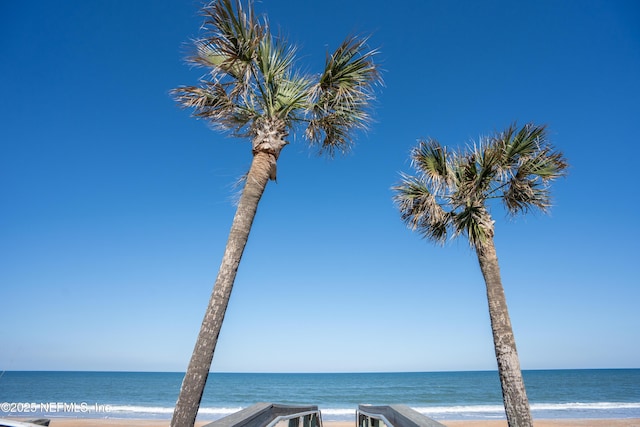 water view with a view of the beach