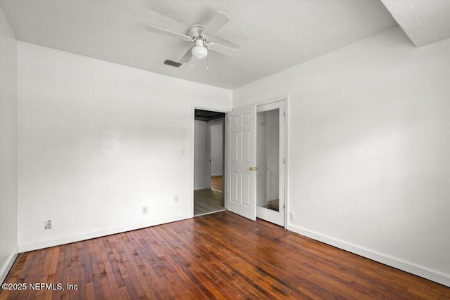 8384 Delaware Ave, Jacksonville, FL 32208 - unfurnished bedroom featuring baseboards, wood finished floors, and a ceiling fan