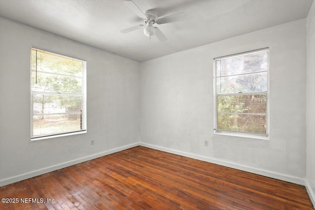8384 Delaware Ave, Jacksonville, FL 32208 - unfurnished room featuring hardwood / wood-style flooring, baseboards, and ceiling fan