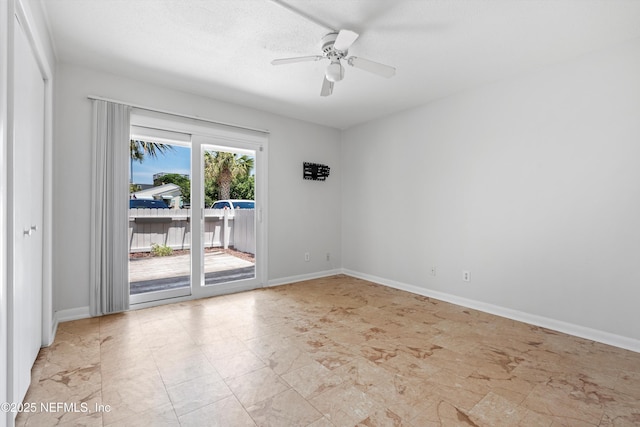 1616 1st St, Neptune Beach, FL 32266 - unfurnished room with ceiling fan and baseboards
